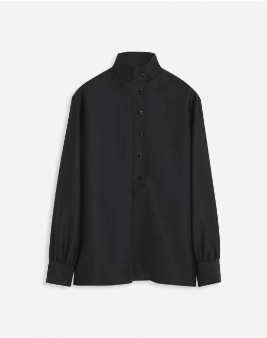BLOUSE À MANCHES LONGUES À COL MONTANT