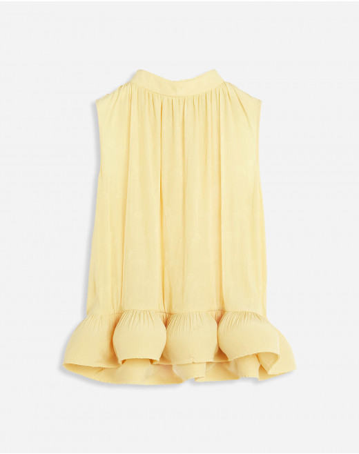 TOP SANS MANCHES CHARMEUSE JACQUARD