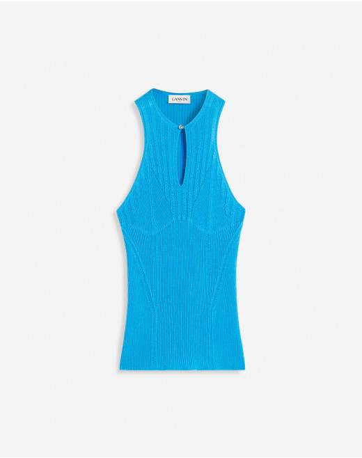 SLEEVELESS TOP WITH BACK COLLAR