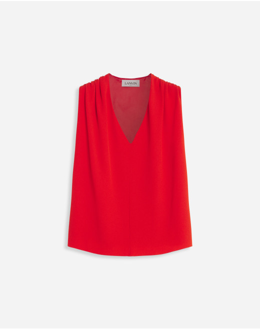 SLEEVLESS V NECK TOP 