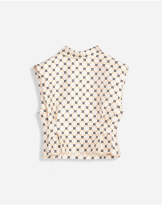 TOP SANS MANCHES IMPRIMÉ FLEURS