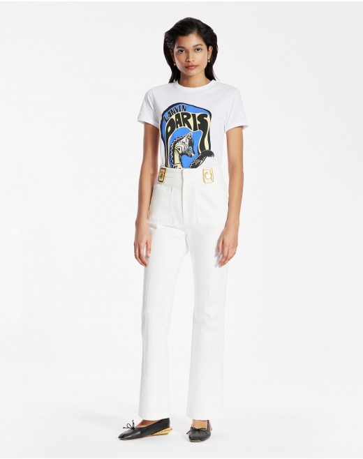 LANVIN EMBROIDERED REGULAR T-SHIRT