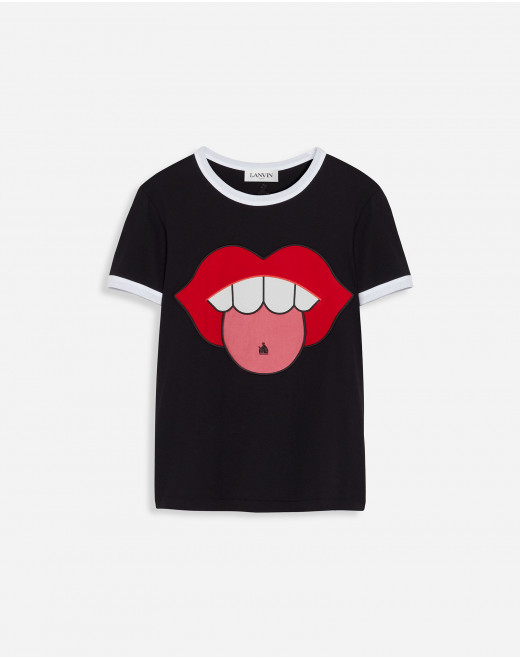 T-SHIRT À MOTIF APPLIQUÉ BOUCHE