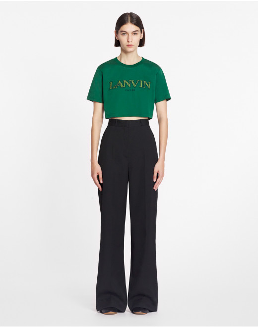 EMBROIDERED CROPPED T-SHIRT