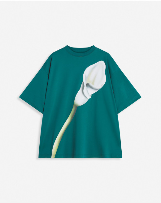 OVERSIZED T-SHIRT WITH CALLA LILY PRINT