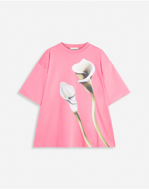 OVERSIZED T-SHIRT WITH CALLA LILY PRINT