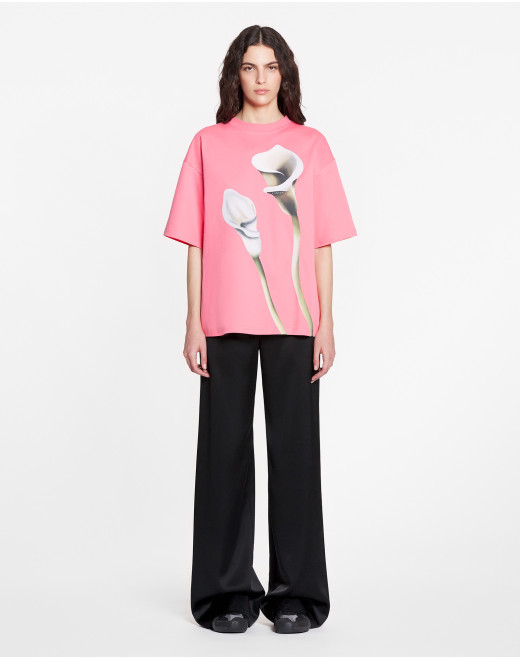 OVERSIZED T-SHIRT WITH CALLA LILY PRINT