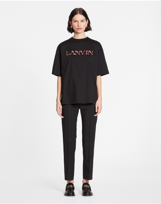 OVERSIZED EMBROIDERED CURB T-SHIRT