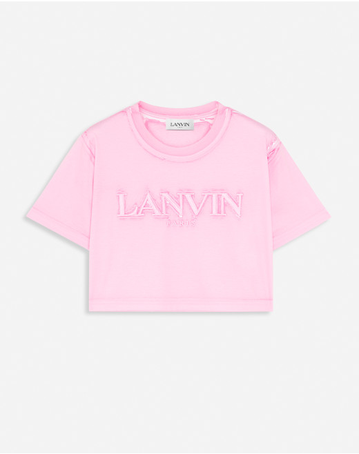 T-SHIRT COURT BRODÉ LANVIN PARIS SURIMPRIMÉ