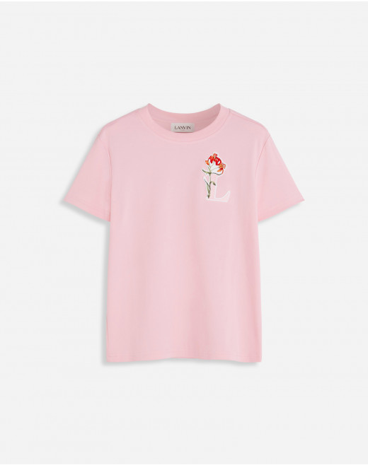 T-SHIRT CLASSIQUE IMPRIMÉ EN JERSEY MERCERISÉ