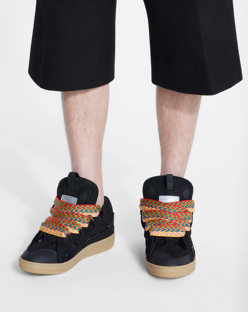 leather mule sneakers