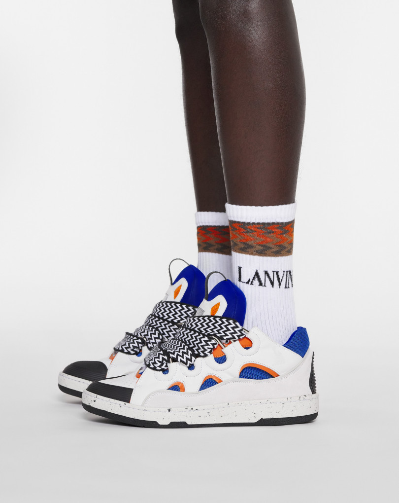 LEATHER CURB SNEAKERS