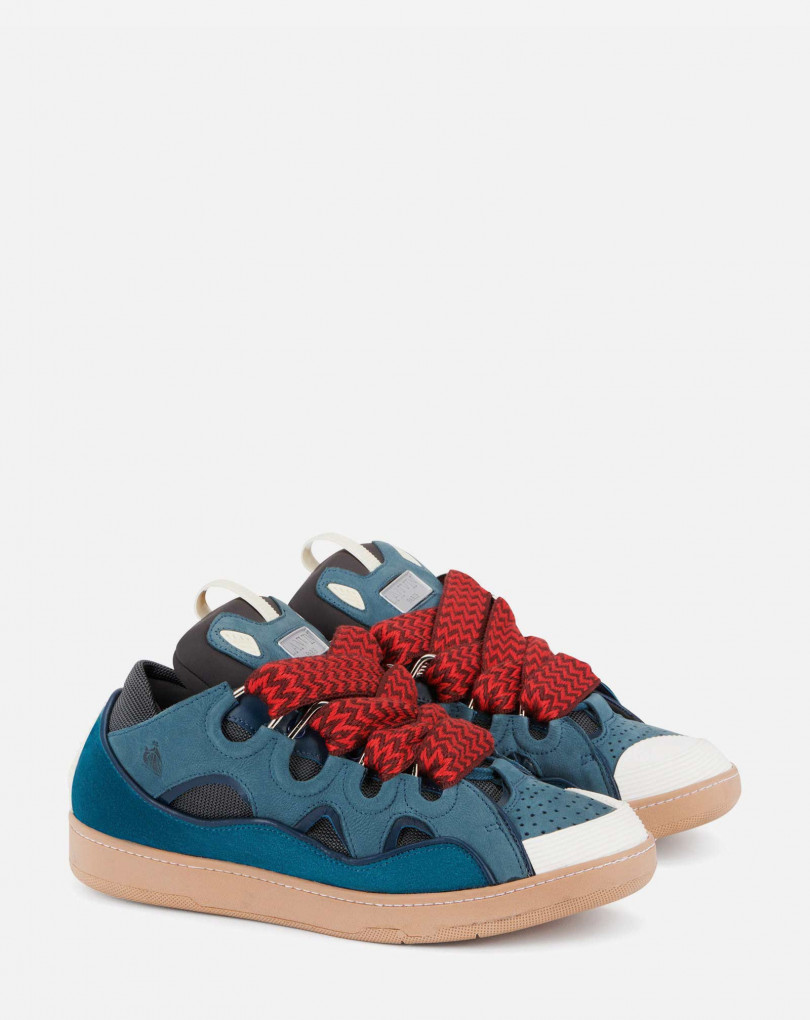 LEATHER CURB SNEAKERS