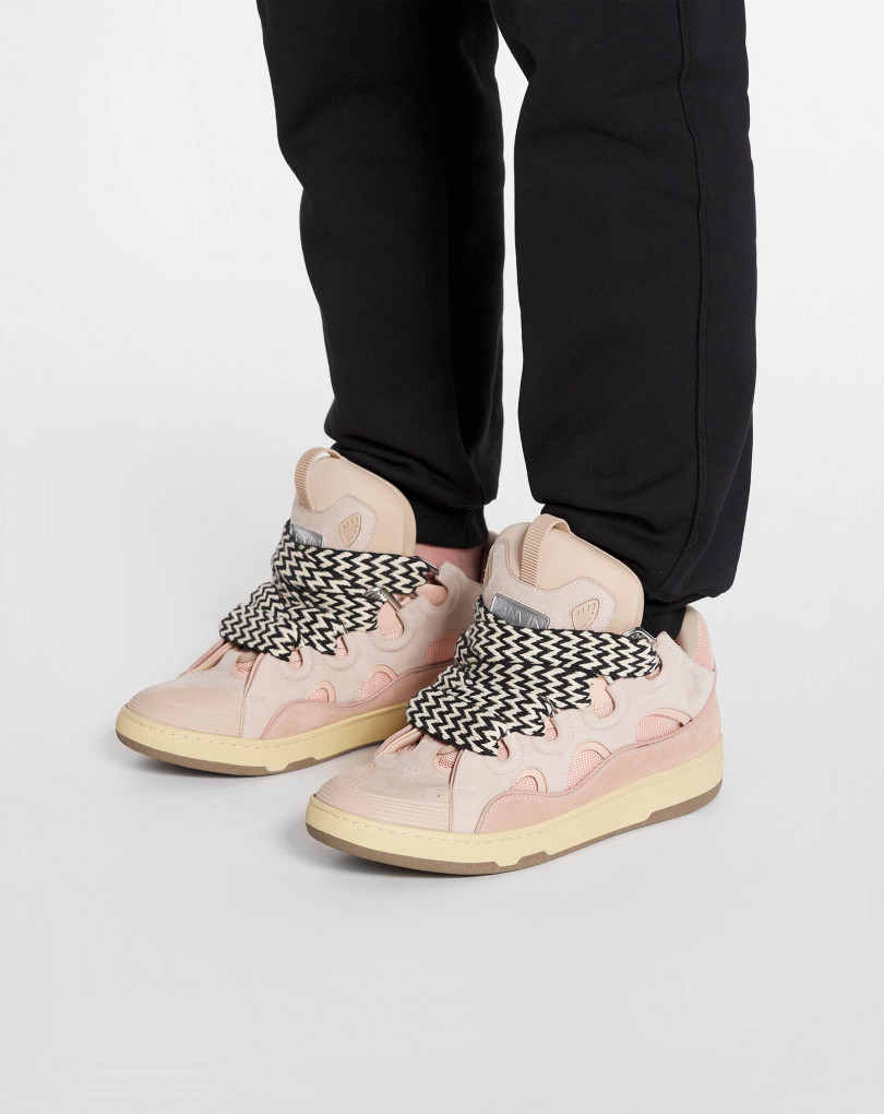 LEATHER CURB SNEAKERS