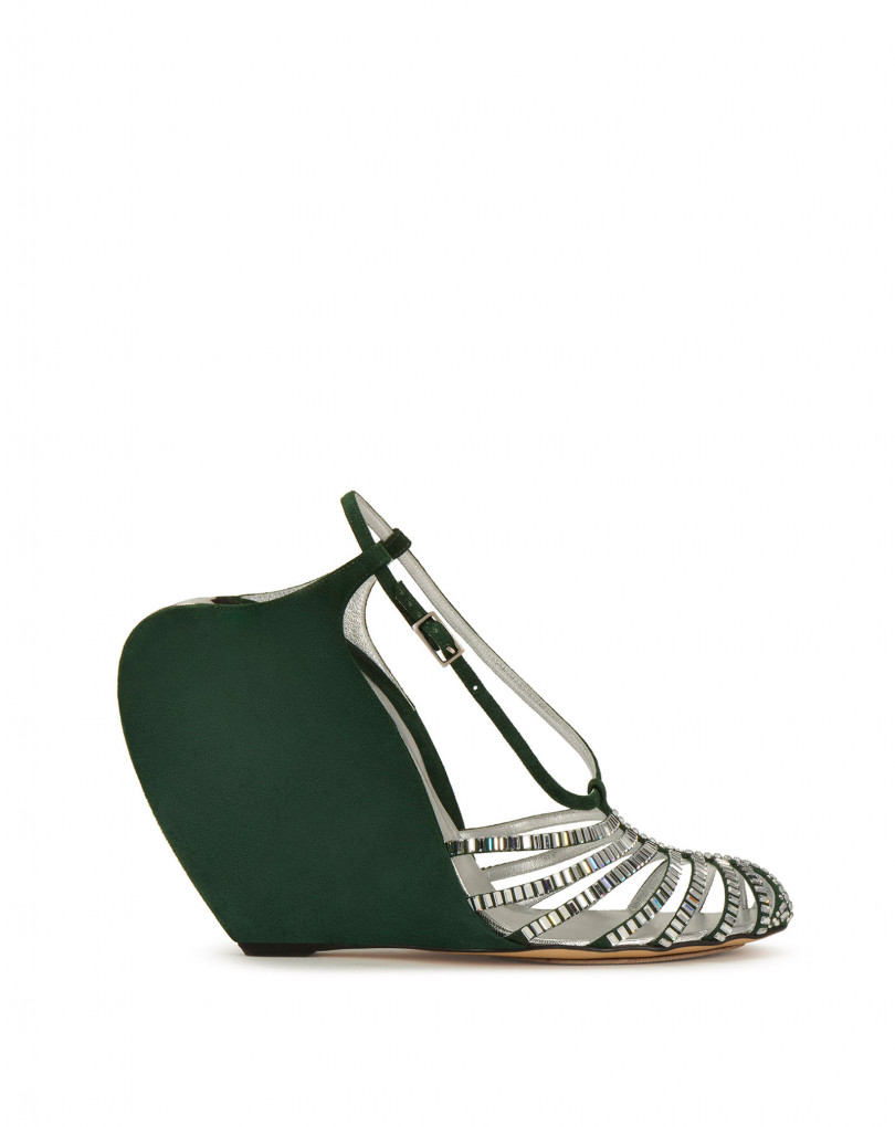 sandali zeppa strass