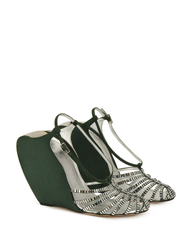 sandali zeppa strass