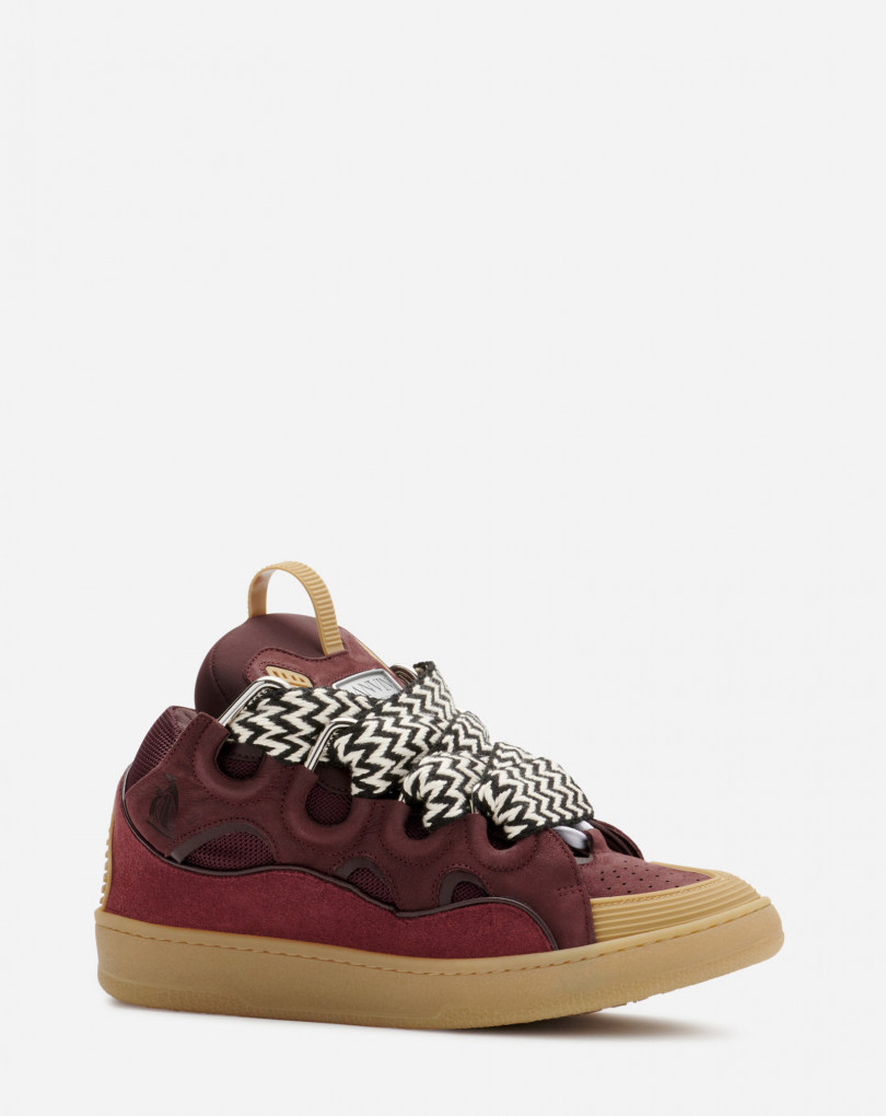 LEATHER CURB SNEAKERS