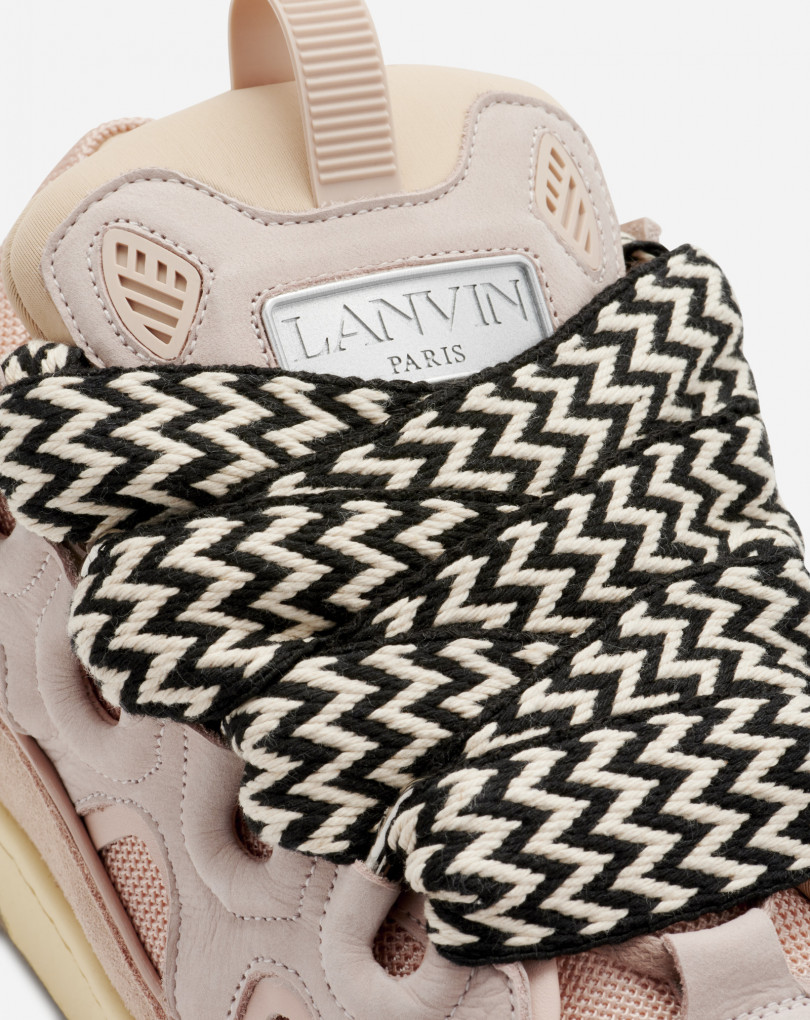 Leather Curb Sneakers Pink | Lanvin