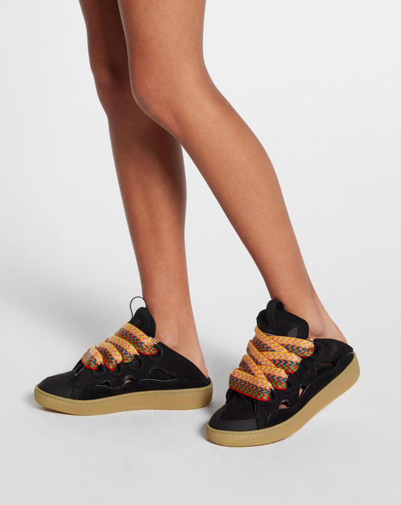 black mule sneakers