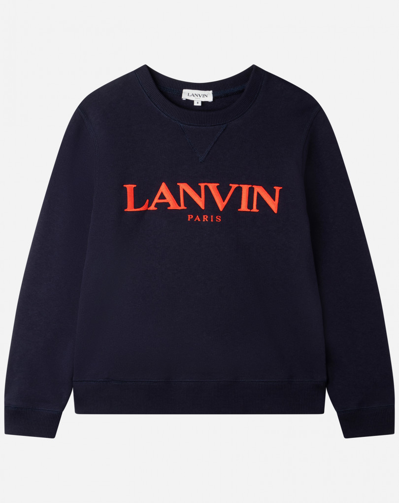 Sweatshirt With Logo Blue | Lanvin