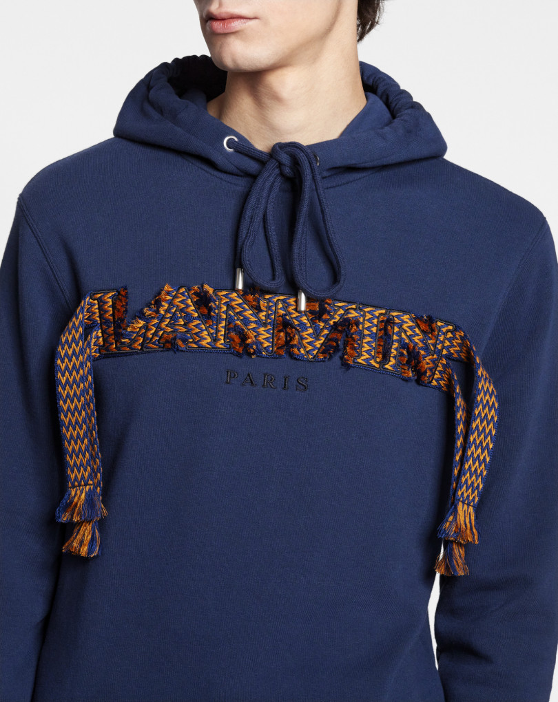 Definition picnic Ko Hoodie Embroidered With Lace Curb Green | Lanvin