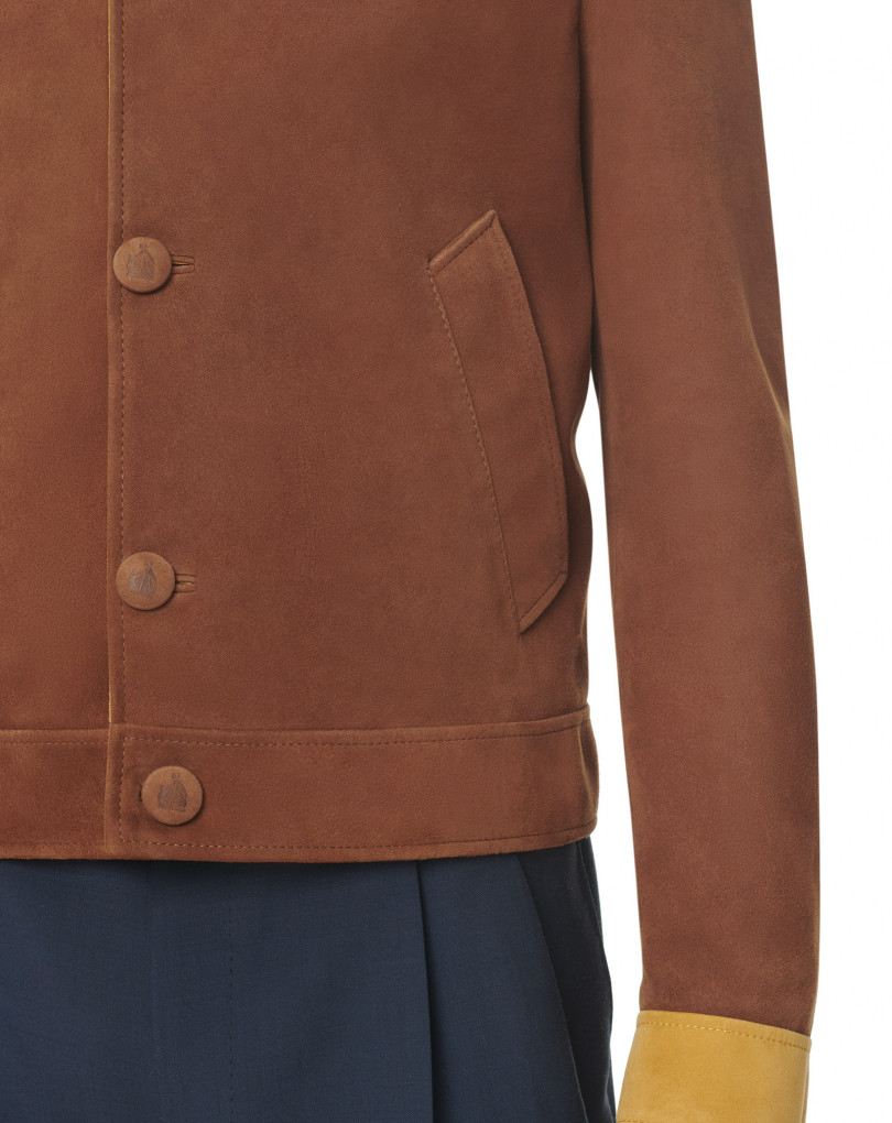 giubbotto pelle scamosciata