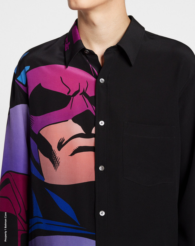Batman Print Asymmetrical Shirt | Lanvin