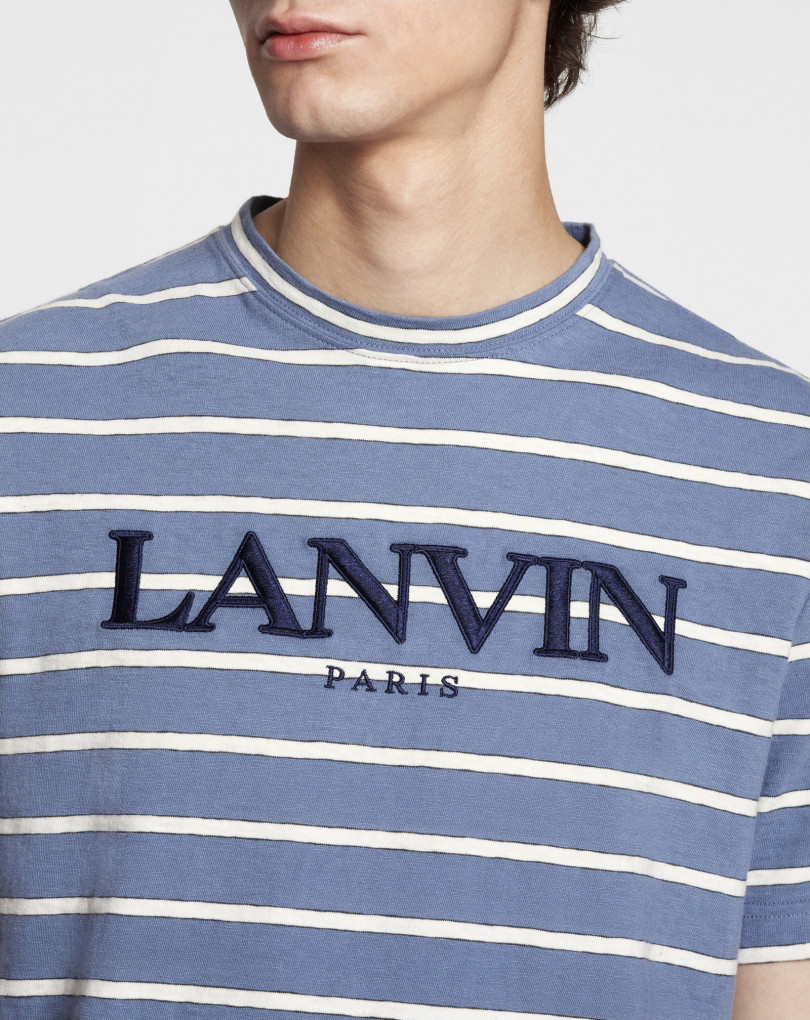 Lanvin Embroidered T-Shirt Navy Blue