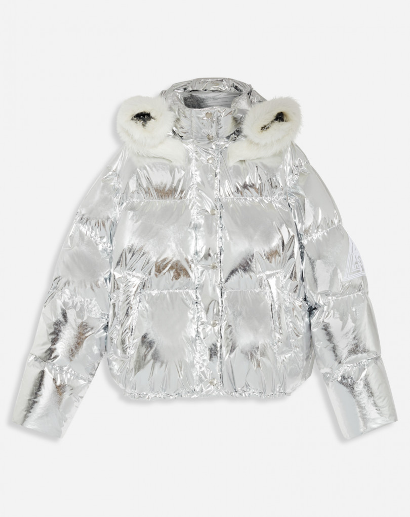 silver down jacket