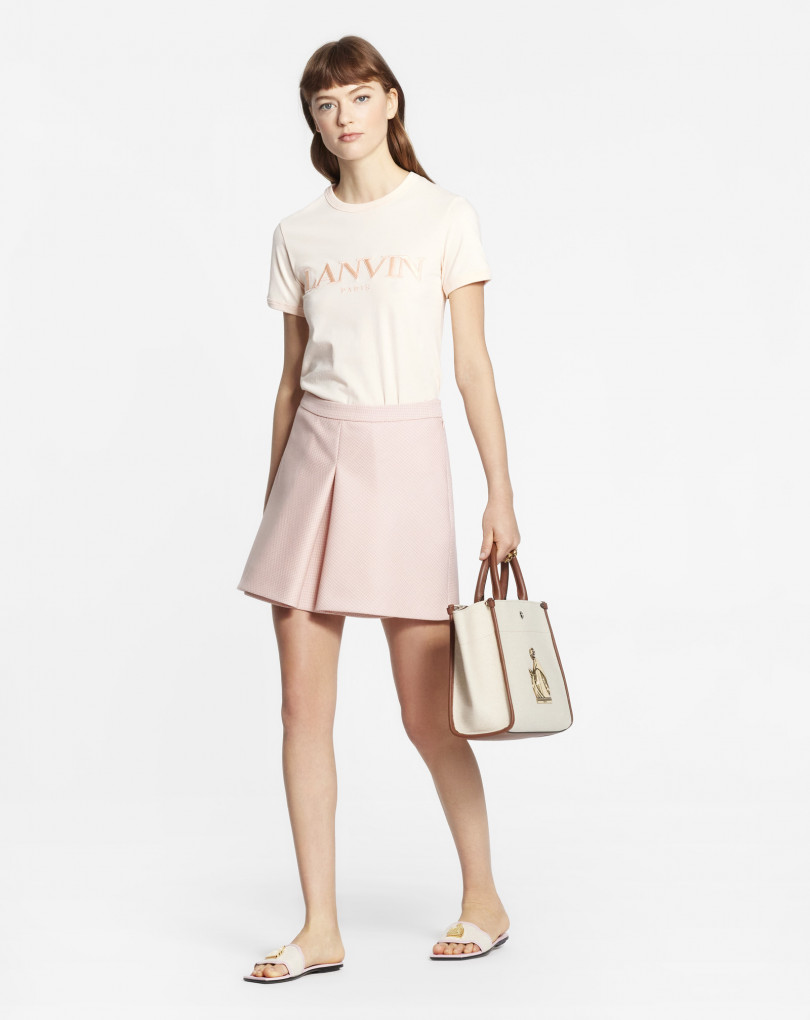 Mini Skirt With Front Slit Pink | Lanvin