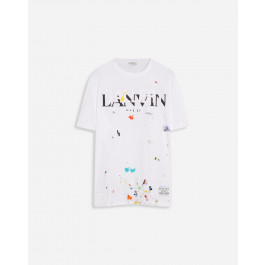 LOGOS PRINTED T-SHIRT LANVIN X GALLERY DEPT. WITH PAINT MARKS
