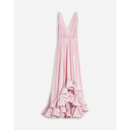 ROBE LONGUE À VOLANTS