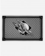 LANVIN X FUTURE WOOL BLANKET WITH EAGLE AND TRIANGLES AND STRAP