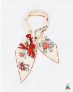 BABAR RED PRINT SILK SCARF