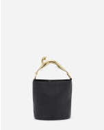 LEATHER FUSION CAT BUCKET BAG