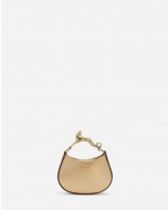 METALLIC LEATHER NANO HOBO CAT BAG