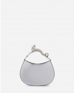 SMALL METALLIC LEATHER HOBO CAT BAG