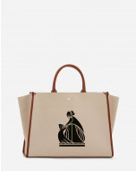 PRINTED CANVAS IN&OUT BAG MM