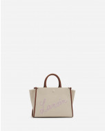 SAC IN&OUT PM EN TOILE BRODEE