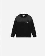 BI-MATERIAL JUMPER WITH POCKET