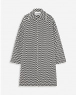 MERINO WOOL CURB HERRINGBONE COAT