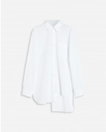 ASYMMETRICAL SHIRT WITH TONE-ON-TONE STRIPES