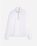 BOXY SHIRT WITH DOUBLE COLLAR DETAIL