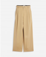 WIDE-LEG DOUBLE-PLEATED PANTS