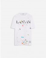 LOGOS PRINTED T-SHIRT LANVIN X GALLERY DEPT. WITH PAINT MARKS