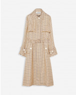PRINTED FLOWING TRENCH COAT