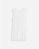 ROBE SANS MANCHES À COL ROND ET VOLANTS