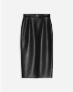 LEATHER MIDI PENCIL SKIRT
