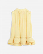 SLEEVELESS JACQUARD CHARMEUSE TOP
