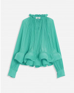 CHARMEUSE BLOUSE WITH LONG SLEEVES